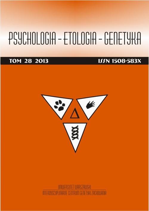 Okładka książki o tytule: Psychologia-Etologia-Genetyka nr 28/2013