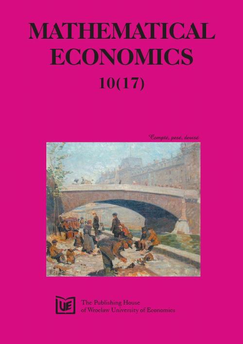 Okładka książki o tytule: Mathematical Economics 10 (17) 2014