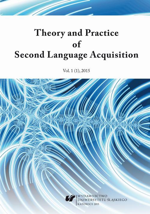The cover of the book titled: „Theory and Practice of Second Language Acquisition” 2015. Vol. 1 (1)