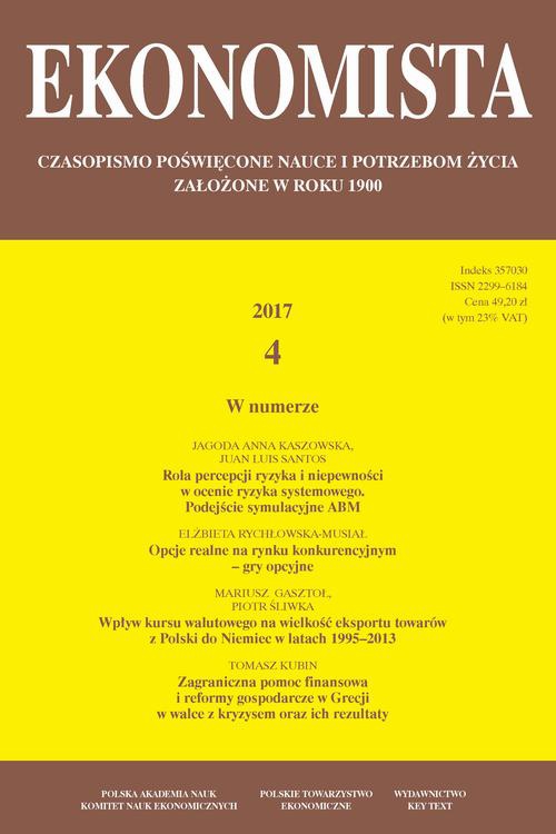 The cover of the book titled: Ekonomista 2017 nr 4