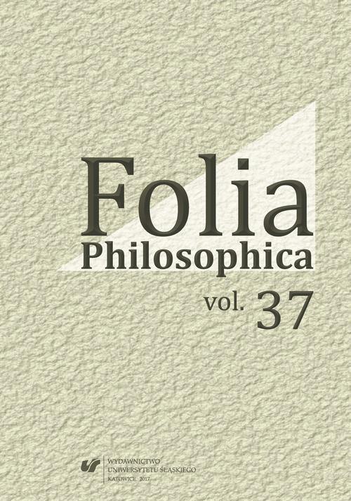 Okładka książki o tytule: Folia Philosophica. Vol. 37