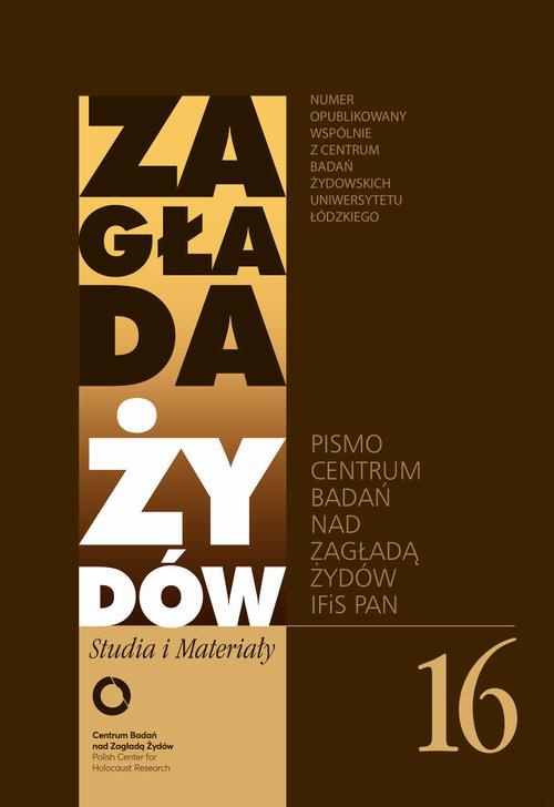 The cover of the book titled: Zagłada Żydów. Studia i Materiały nr 16 R. 2020