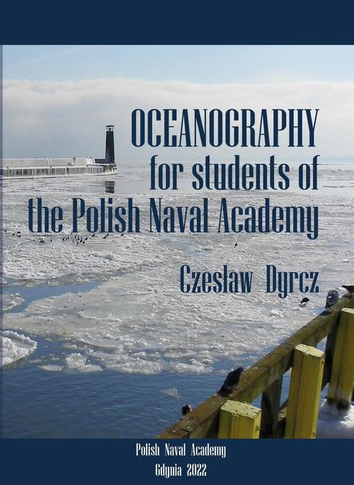 Обложка книги под заглавием:Oceanography for students of the Polish Naval Academy