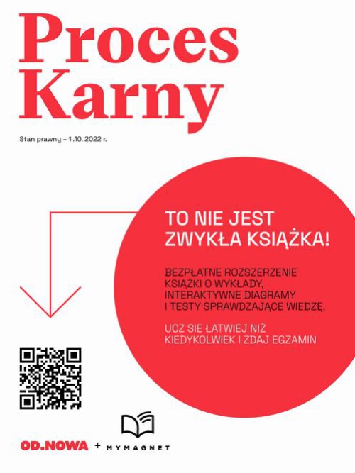 Обложка книги под заглавием:Proces karny. Last Minute październik 2022