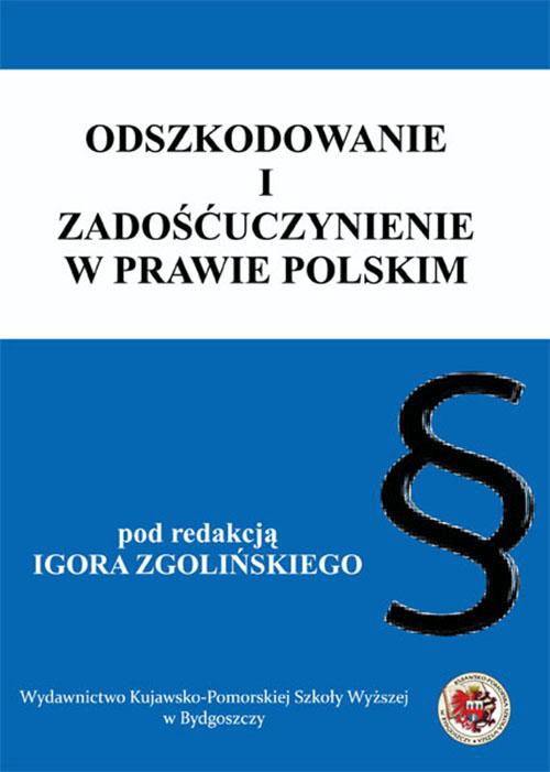 Okładka:Odszkodowanie i zadośćuczynienie w prawie polskim 