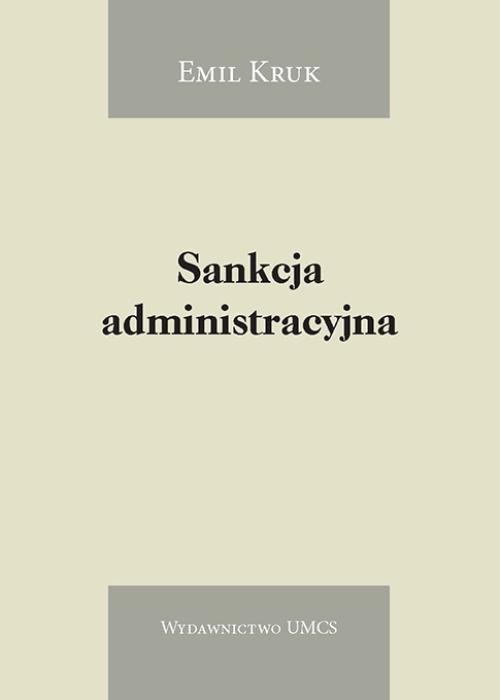Обкладинка книги з назвою:Sankcja administracyjna