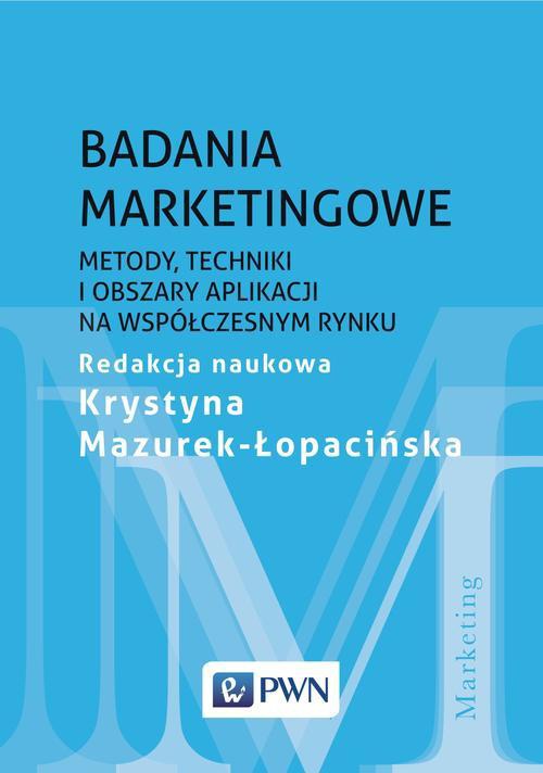The cover of the book titled: Badania marketingowe