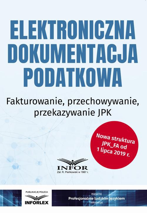 The cover of the book titled: Elektroniczna dokumentacja podatkowa