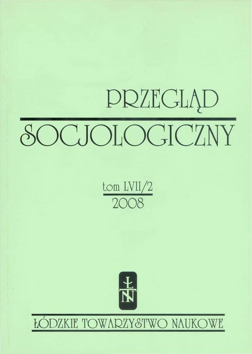 Обложка книги под заглавием:Przegląd Socjologiczny t. 57 z. 2/2008