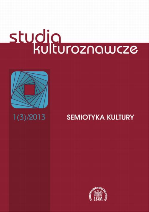 The cover of the book titled: Studia kulturoznawcze 1(3)/2013. Semiotyka kultury