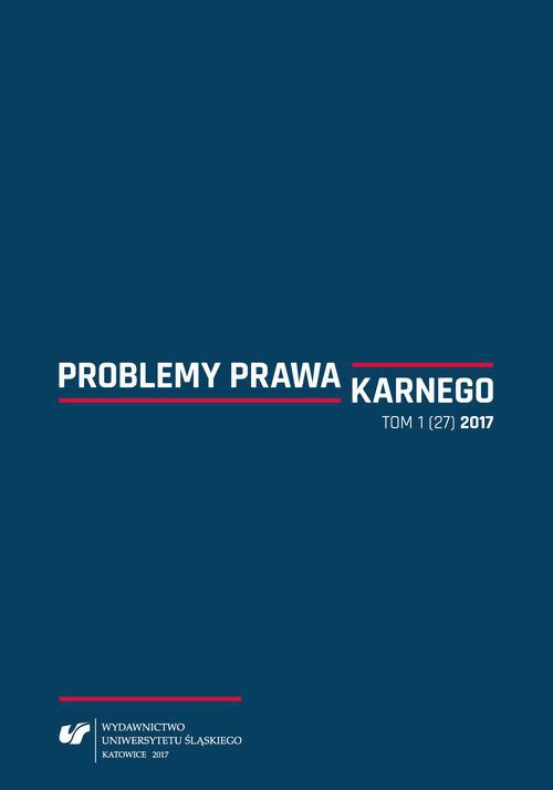 Обложка книги под заглавием:"Problemy Prawa Karnego" 2017, nr 1 (27)