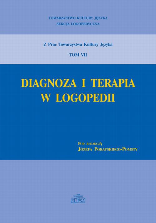 Okładka książki o tytule: Diagnoza i terapia w logopedii