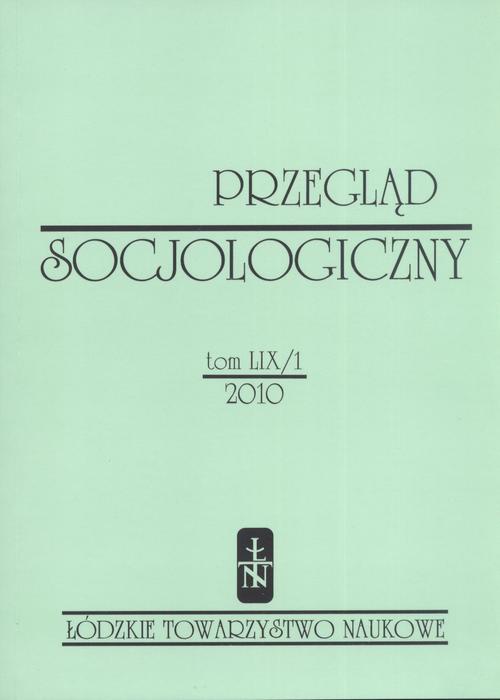 Okładka książki o tytule: Przegląd Socjologiczny t. 59 z. 1/2010