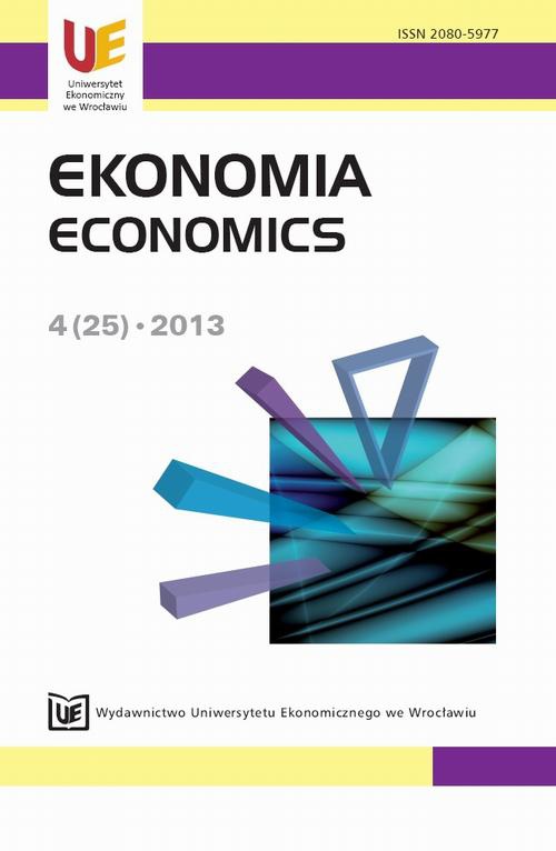 The cover of the book titled: Ekonomia 2013, nr 4(25)