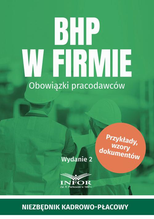 Okładka książki o tytule: BHP w firmie. Obowiązki pracodawców