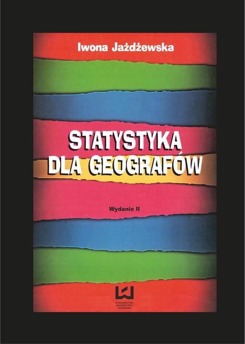 Обложка книги под заглавием:Statystyka dla geografów