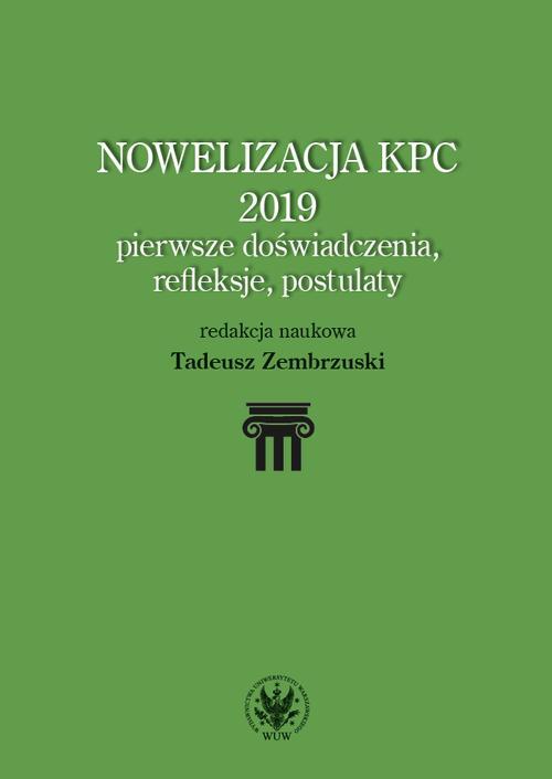 Обкладинка книги з назвою:Nowelizacja KPC 2019