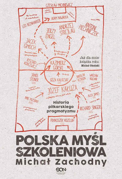 Обложка книги под заглавием:Polska myśl szkoleniowa. Historia piłkarskiego pragmatyzmu