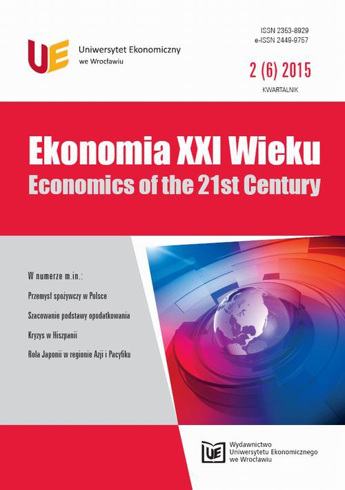 Okładka książki o tytule: Ekonomia XXI Wieku 2015, nr 2(6)