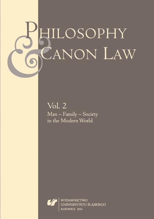 Okładka książki o tytule: „Philosophy and Canon Law” 2016. Vol. 2