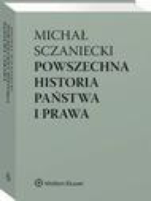Обложка книги под заглавием:Powszechna historia państwa i prawa