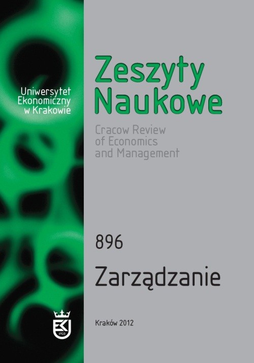 Okładka książki o tytule: Zeszyty Naukowe Uniwersytetu Ekonomicznego w Krakowie, nr 896. Zarządzanie