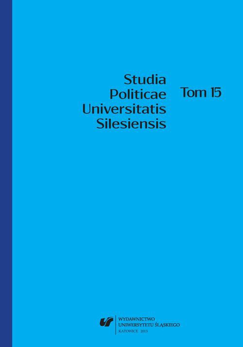 Обложка книги под заглавием:Studia Politicae Universitatis Silesiensis. T. 15