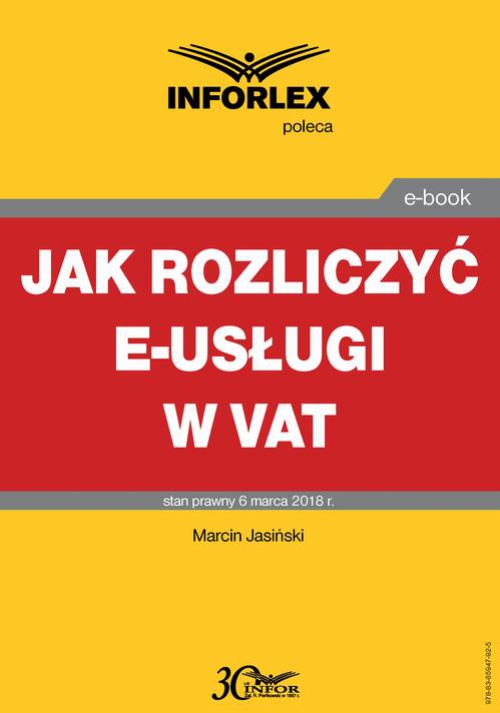 Обложка книги под заглавием:Jak rozliczyć e-usługi w VAT