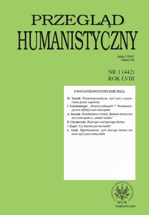 Обложка книги под заглавием:Przegląd Humanistyczny 2014/1 (442)