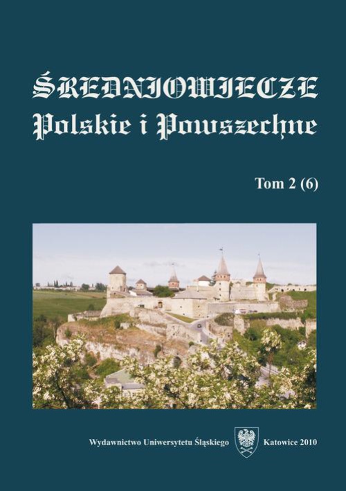 Обложка книги под заглавием:"Średniowiecze Polskie i Powszechne". T. 2 (6)