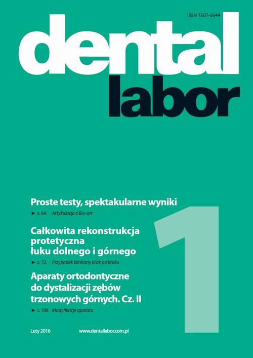The cover of the book titled: Dental Labor 1/2016