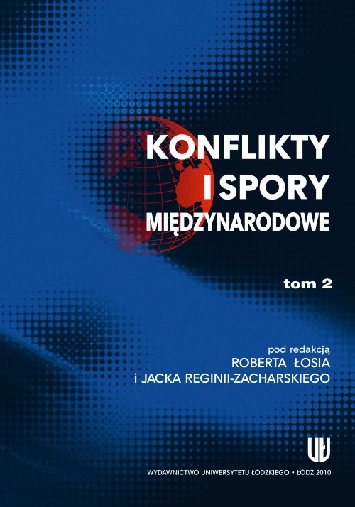 The cover of the book titled: Konflikty i spory międzynarodowe, t. 2