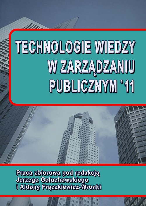 Okładka książki o tytule: Technologie wiedzy w zarządzaniu publicznym ’11