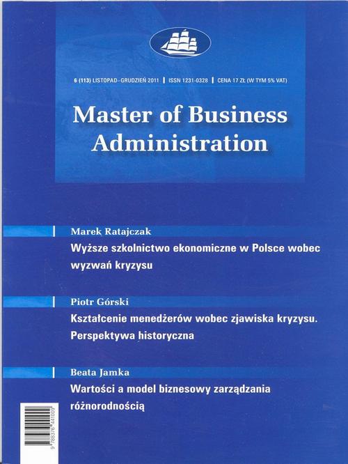 Okładka książki o tytule: Master of Business Administration - 2011 - 6