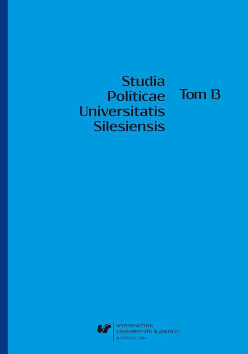 Обложка книги под заглавием:Studia Politicae Universitatis Silesiensis. T. 13