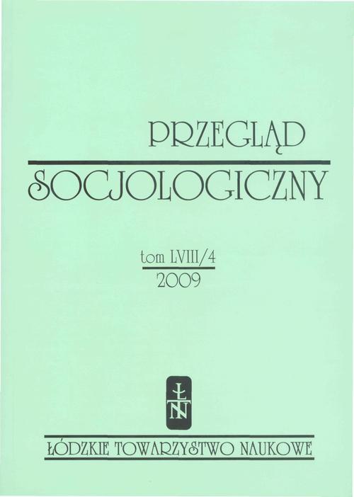 Okładka książki o tytule: Przegląd Socjologiczny t. 58 z. 4/2009