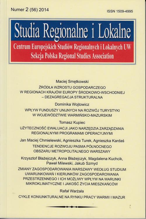 Okładka książki o tytule: Studia Regionalne i Lokalne nr 2(56)/2014
