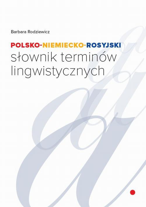 The cover of the book titled: Polsko-niemiecko-rosyjski słownik terminów lingwistycznych