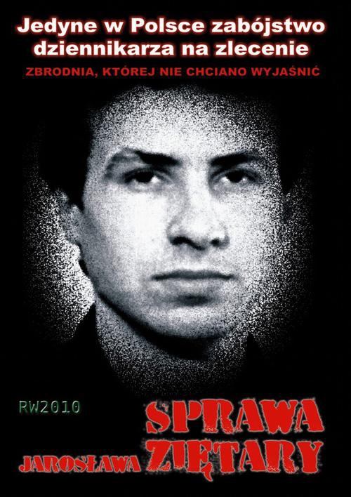 Обложка книги под заглавием:Sprawa Jarosława Ziętary