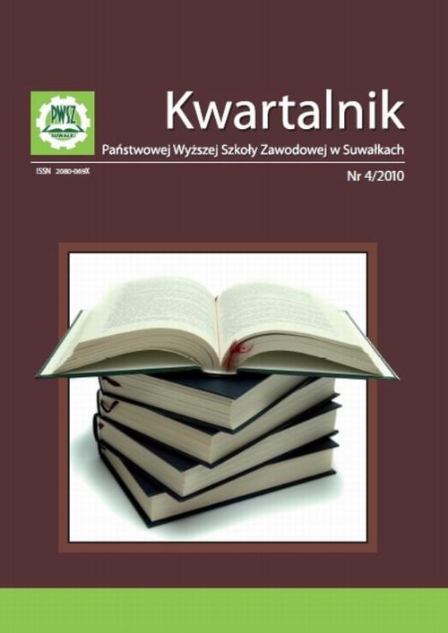Okładka książki o tytule: Kwartalnik Państwowej Wyższej Szkoły Zawodowej w Suwałkach nr 4/2010