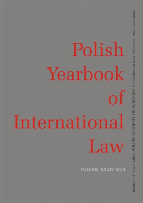 Okładka książki o tytule: 2014 Polish Yearbook of International Law vol. XXXIV