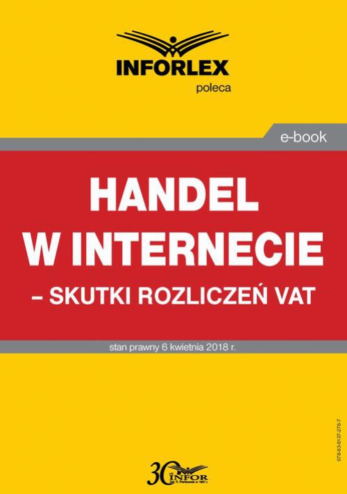 Okładka książki o tytule: Handel w Internecie – skutki rozliczeń VAT