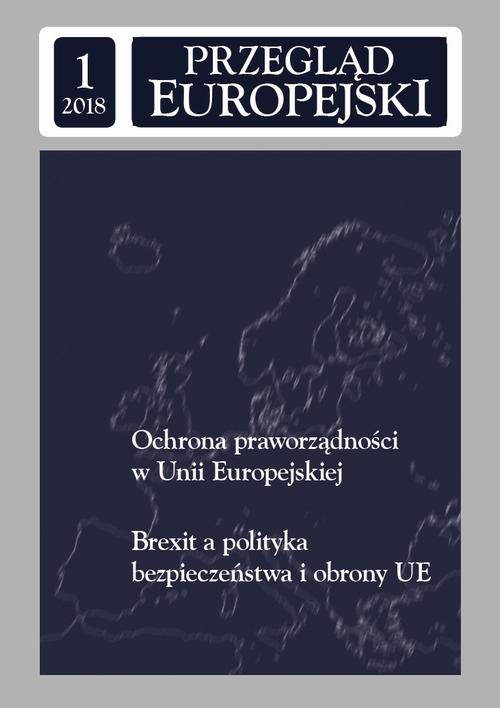 Обложка книги под заглавием:Przegląd Europejski 2018/1