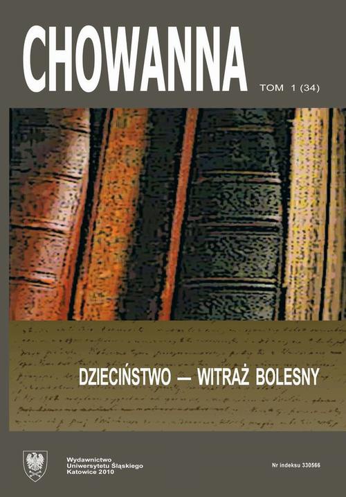 Обложка книги под заглавием:„Chowanna” 2010, R. 53 (66), T. 1 (34): Dzieciństwo – witraż bolesny
