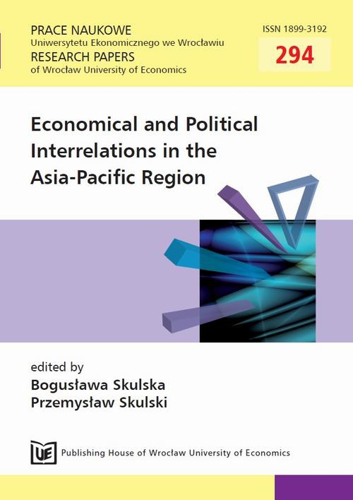 Okładka książki o tytule: Economical and Political Interrelations in the Asia-Pacific Region. PN 294