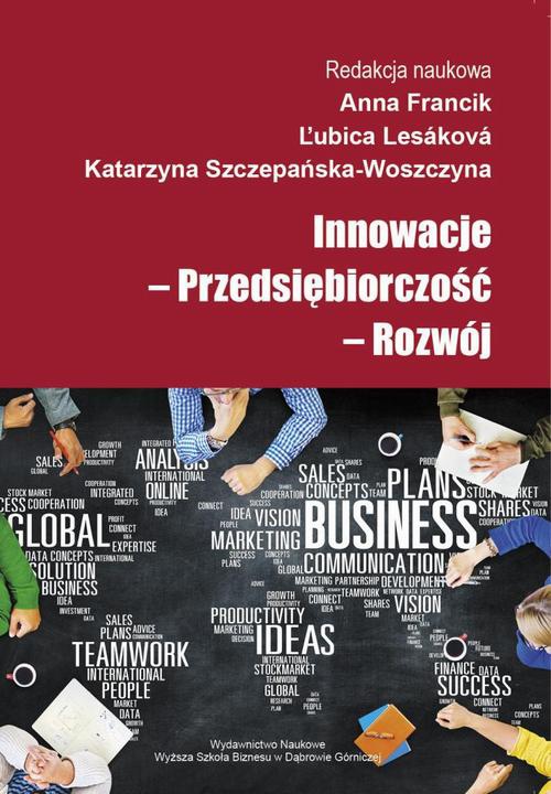 Обложка книги под заглавием:Innowacje - Przedsiębiorczość - Rozwój