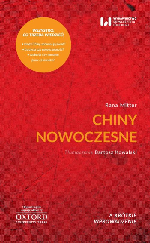The cover of the book titled: Chiny nowoczesne