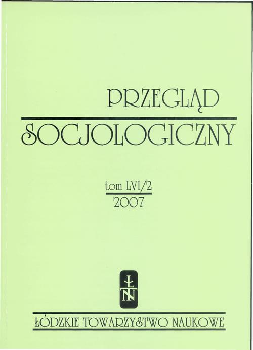 Okładka książki o tytule: Przegląd Socjologiczny t. 56 z. 2/2007