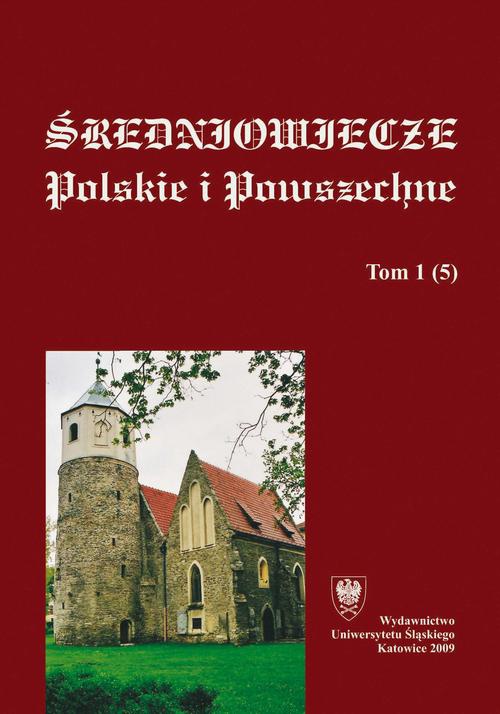 The cover of the book titled: "Średniowiecze Polskie i Powszechne". T. 1 (5)