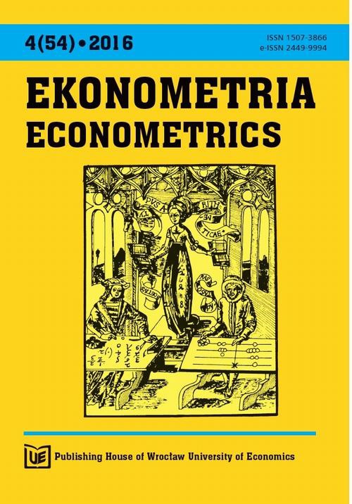 The cover of the book titled: Ekonometria 4(54)